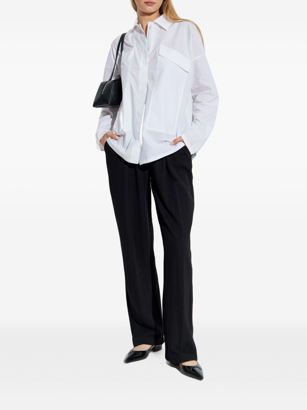 pocketed collared shirt - 2