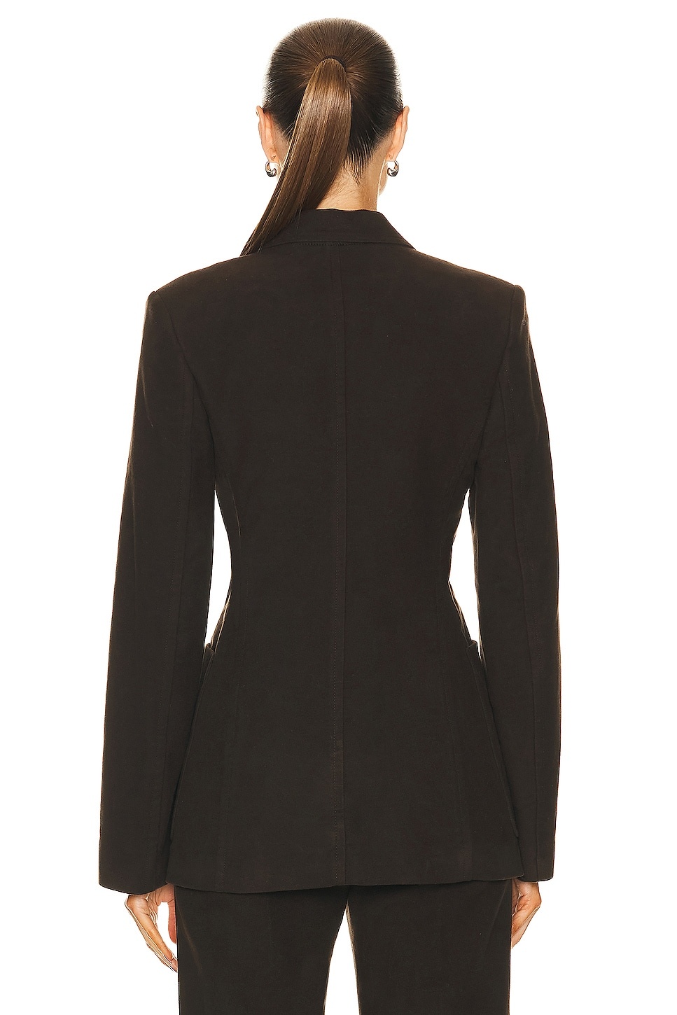 Cinched Waist Moleskin Blazer - 3