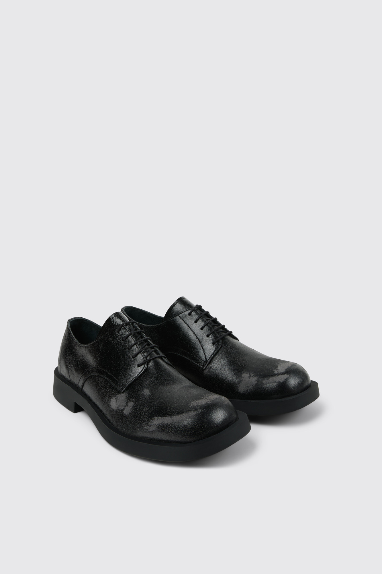 Black leather shoes - 2