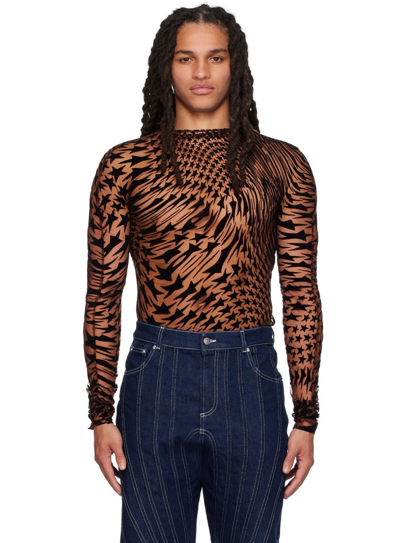 Brown & Black Star Turtleneck 1