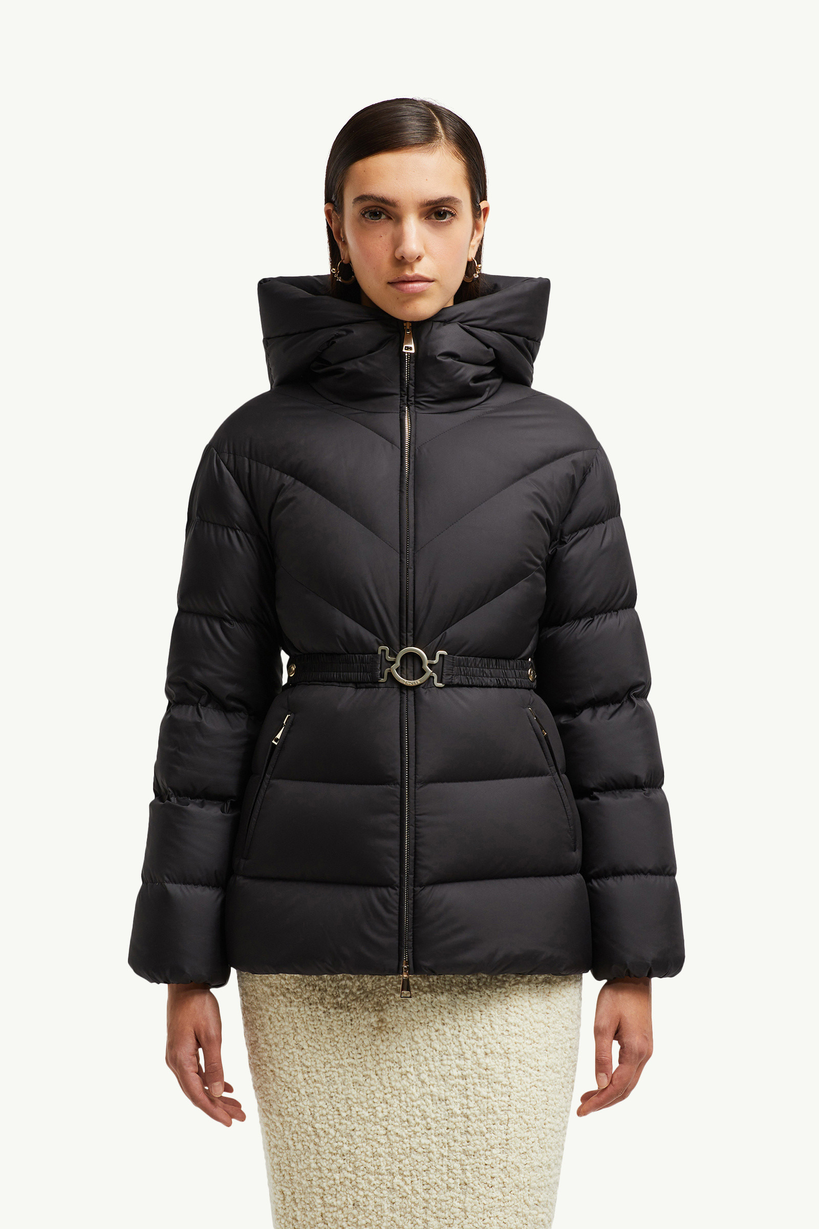 Brosse Diagonal-Quilted Hooded Short Down Jacket - 3
