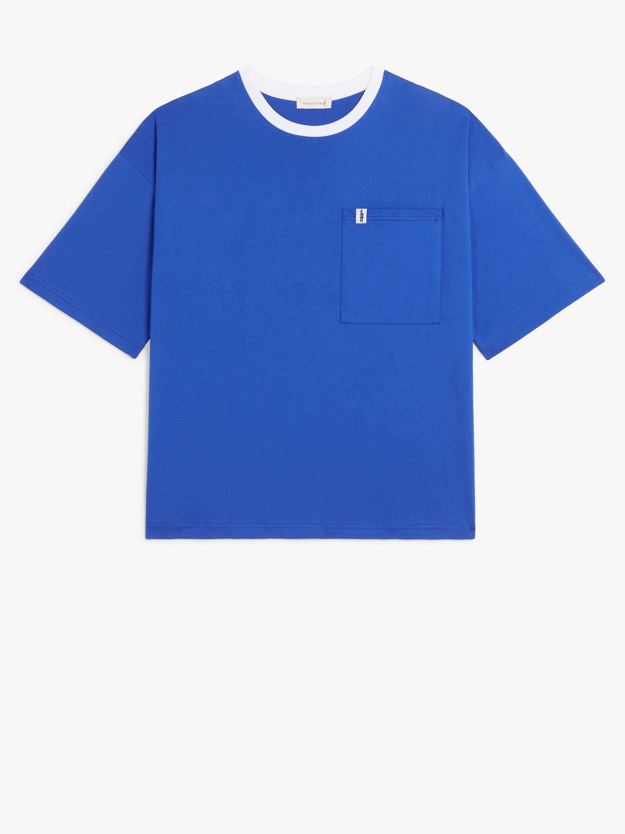 BLUE COTTON LOGO T-SHIRT | GJM-220 - 1