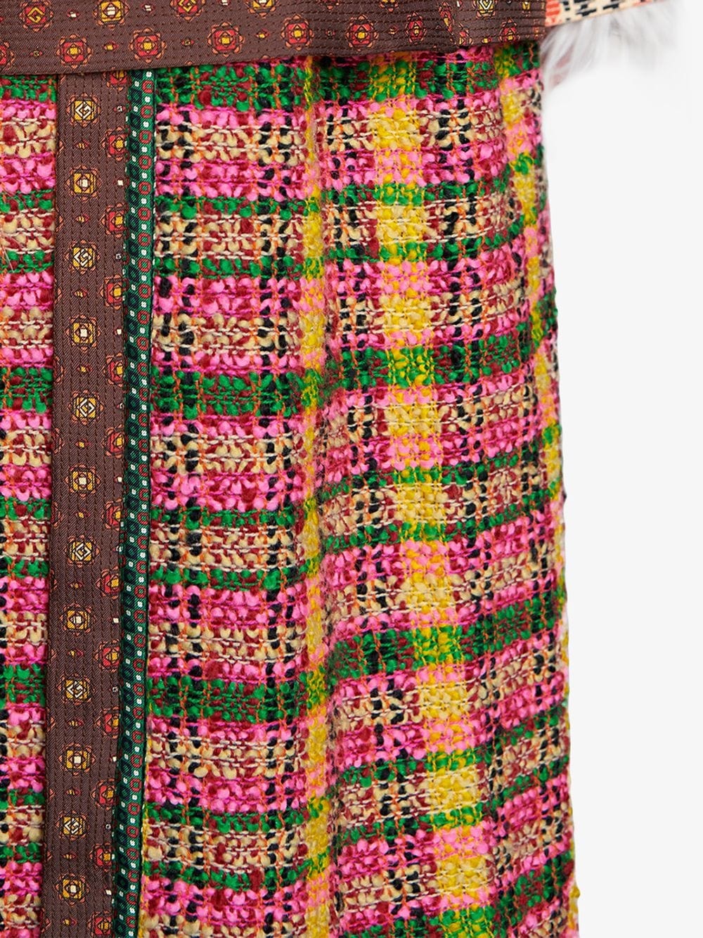 check print tweed skirt - 5