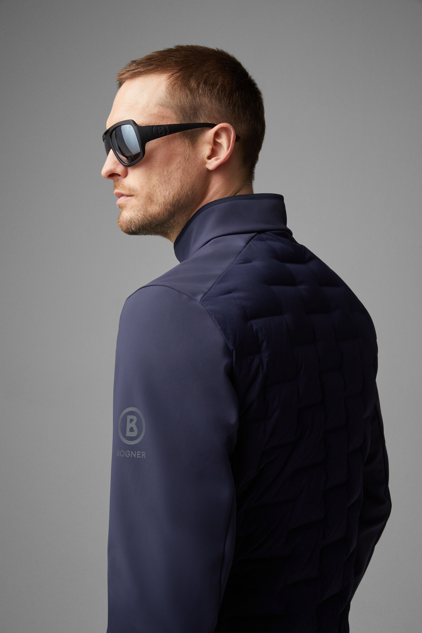 Daron Softshell down jacket in Navy blue - 6