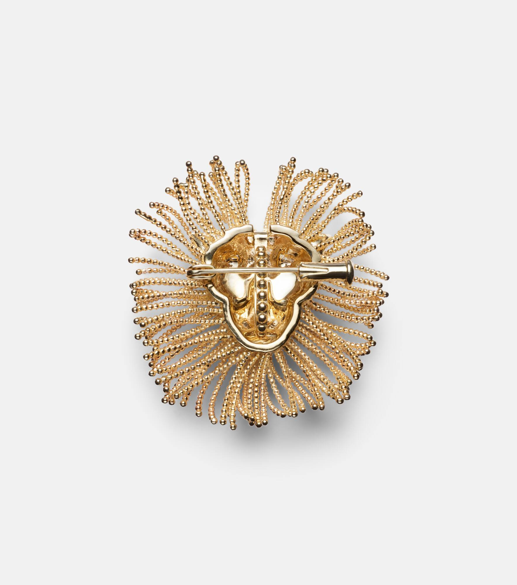 Lion 9kt gold pendant necklace with gemstones - 7