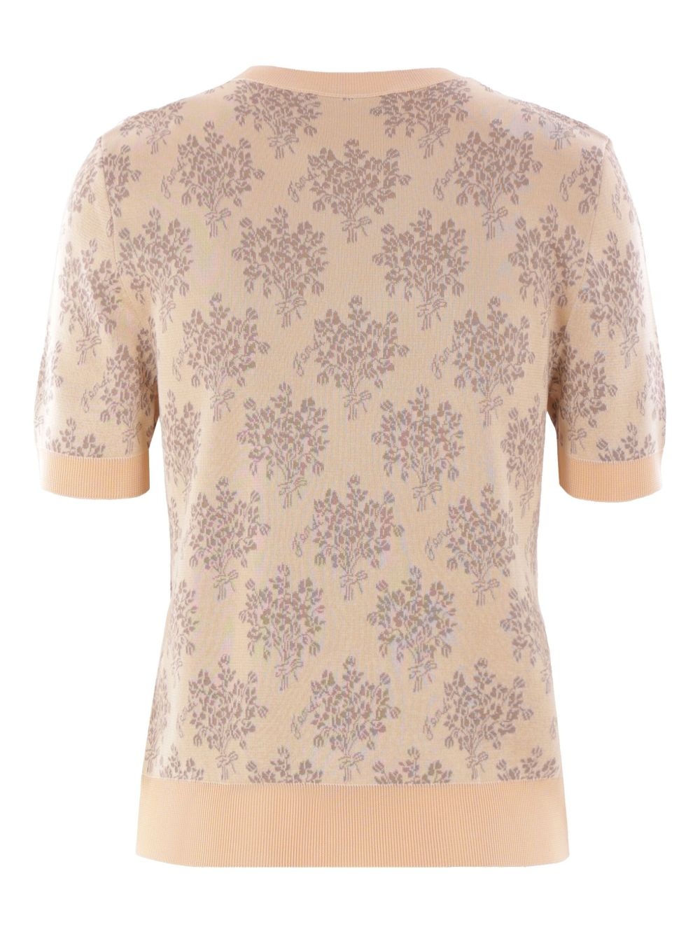 floral-jacquard cropped sweater - 2