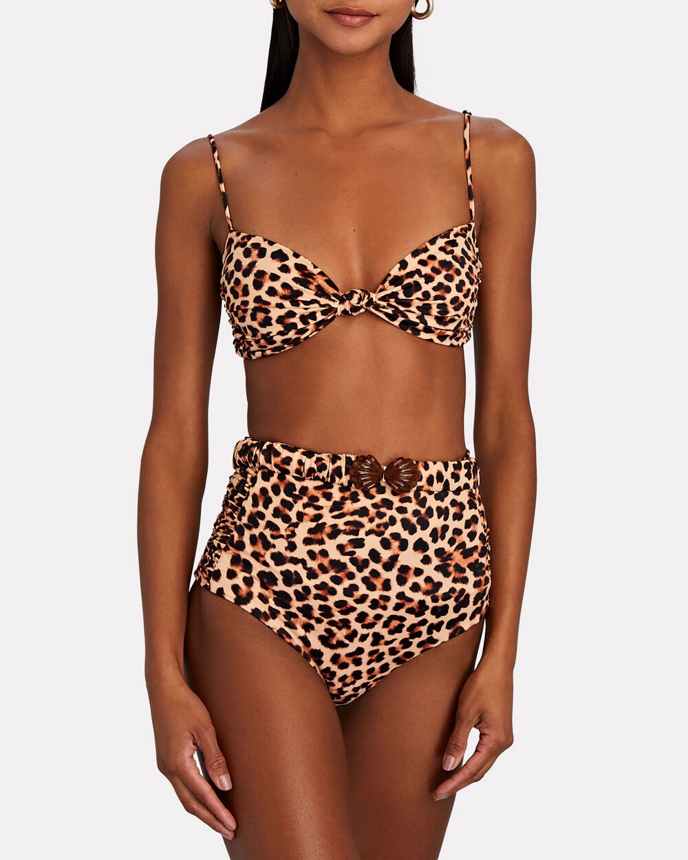 Mirame Leopard-Print Knotted Bikini Top - 2