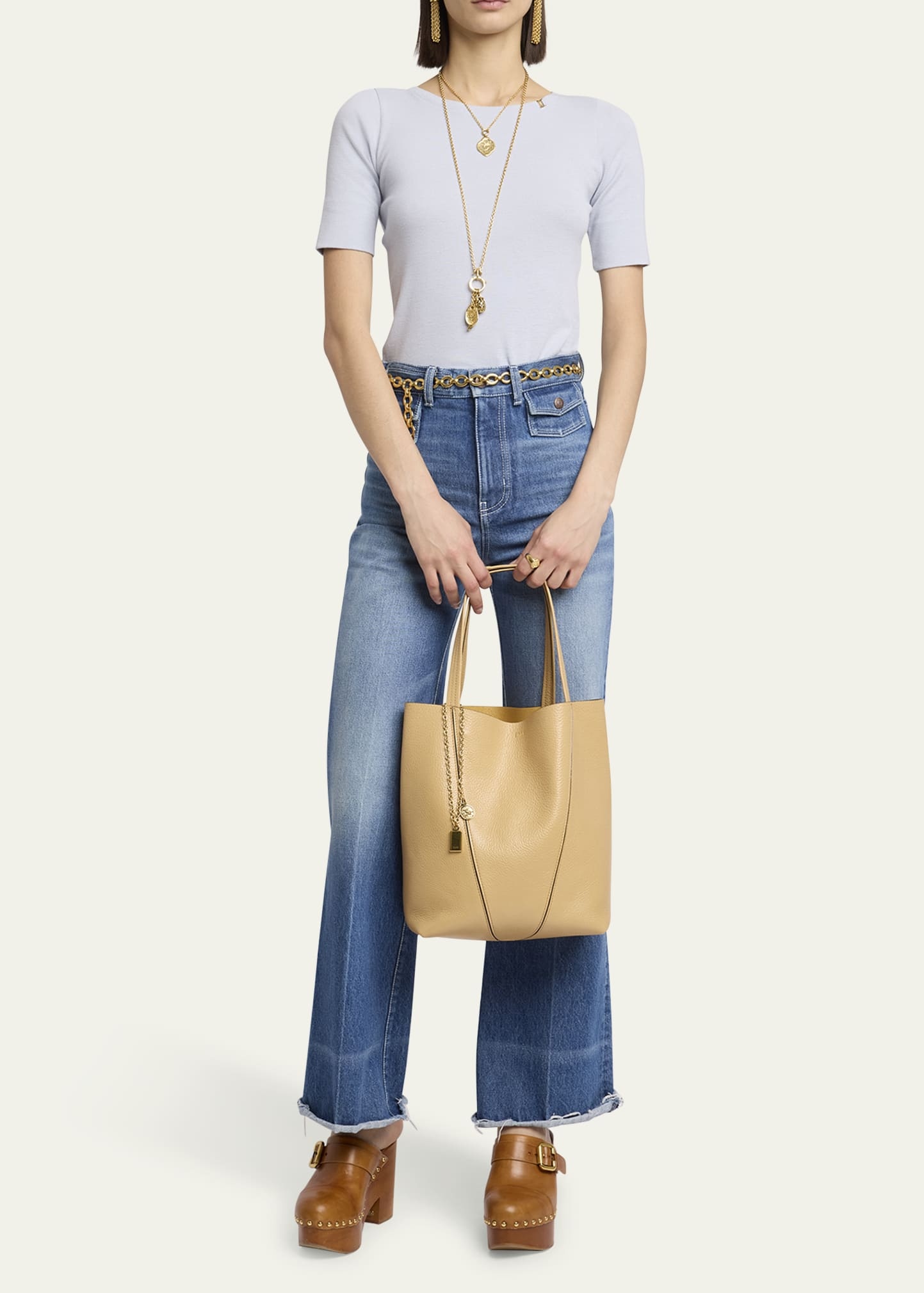 Spin Medium Tote Bag in Leather - 5