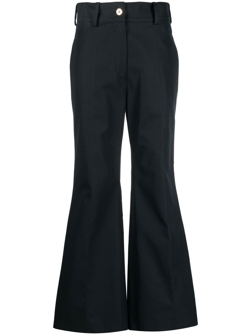 high-waisted flared trousers - 1