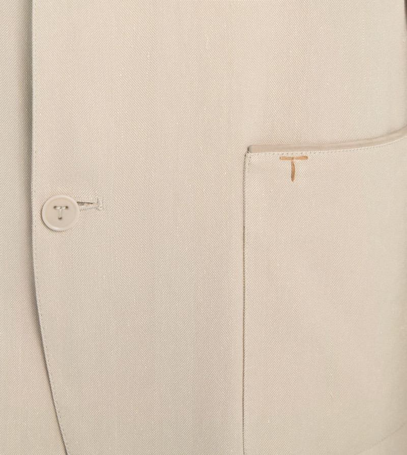 CASTELLO JACKET IN LINEN AND SILK - BEIGE 5