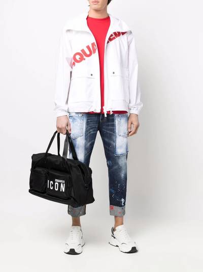 DSQUARED2 logo-print cargo-pocket hoodie outlook