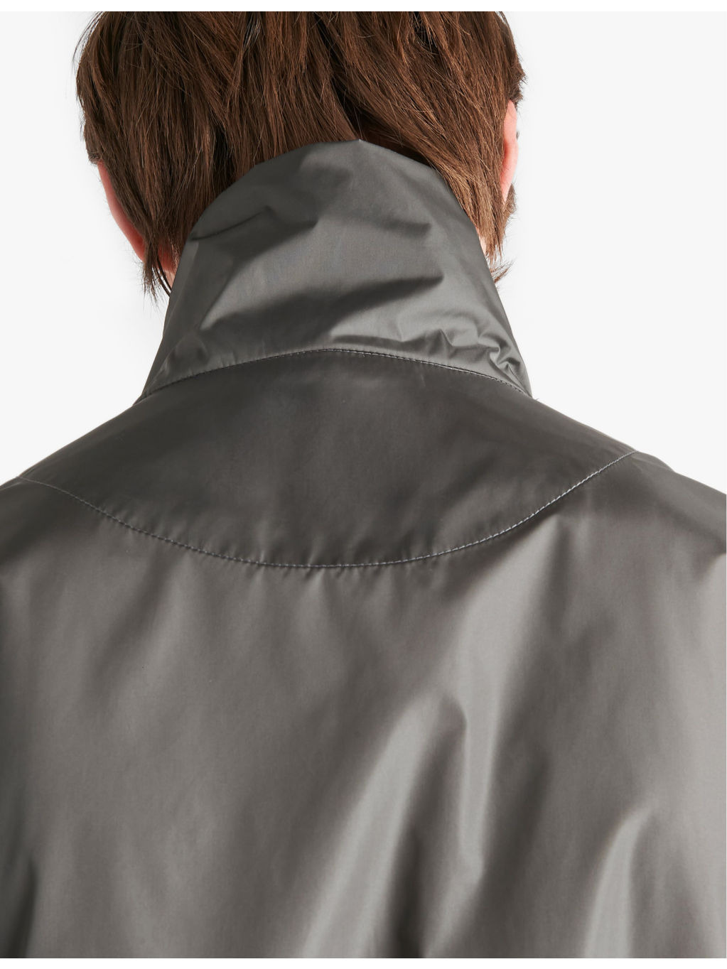 Logo-embroidered funnel-neck nylon jacket - 5