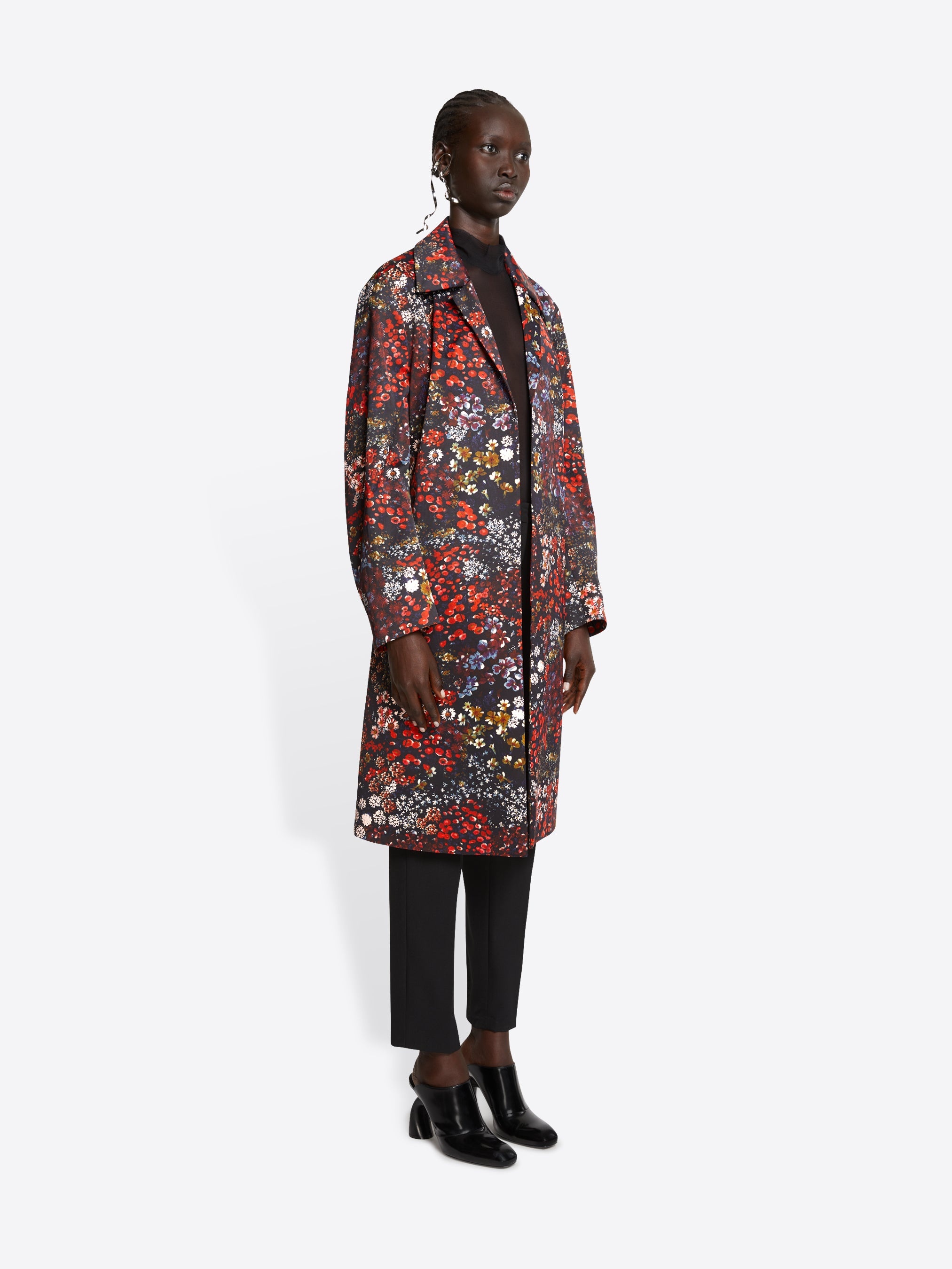 RELAXED FLORAL COAT - 3