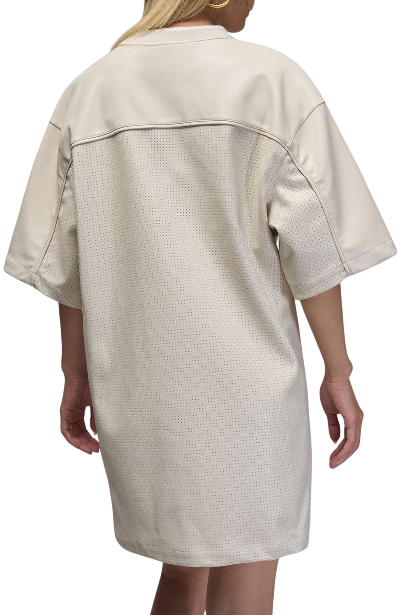 Jordan Faux Leather T-Shirt Dress in Light Ore Wood Brown at Nordstrom - 2