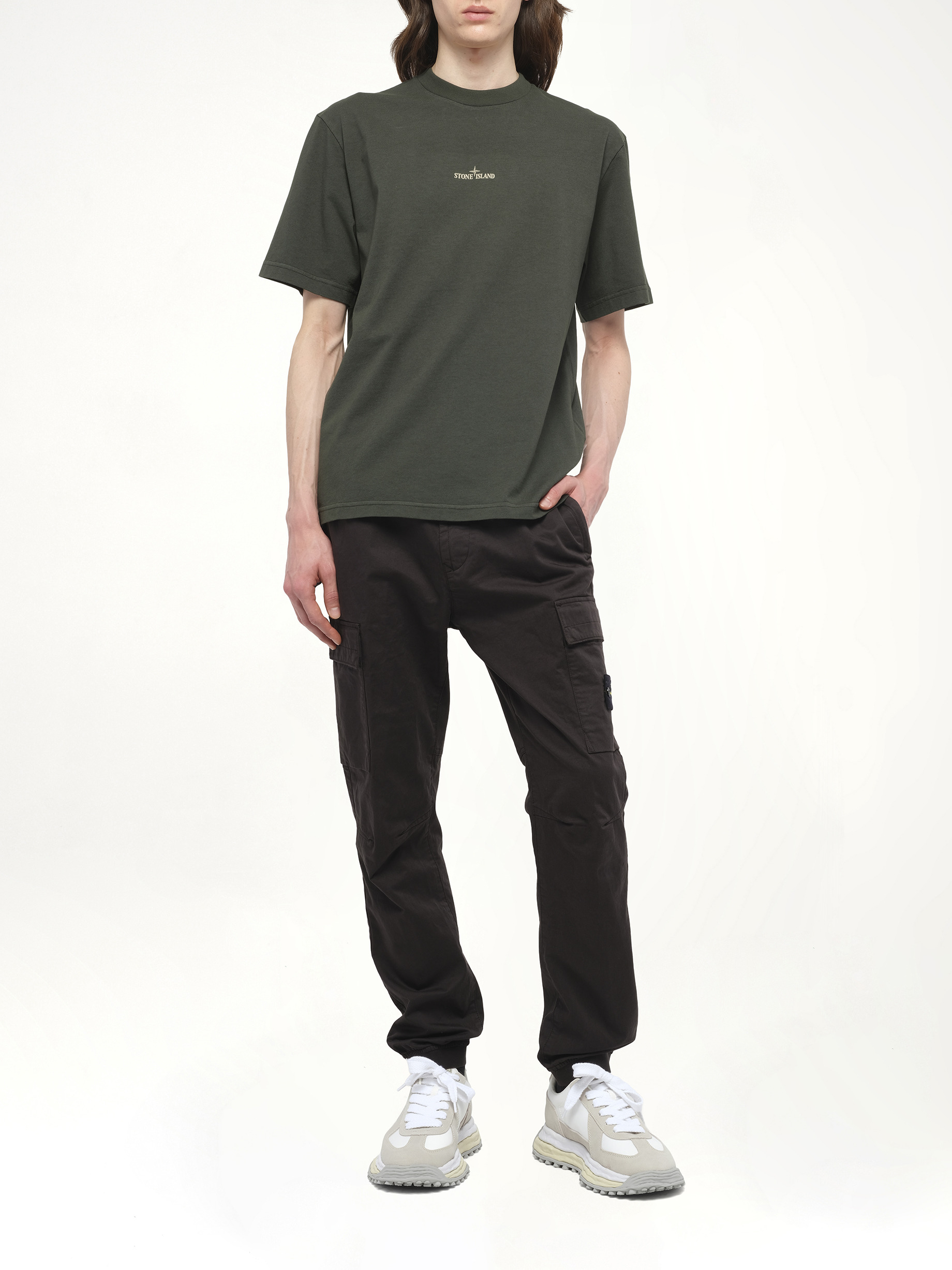 210003 Industrial Print S/S T-Shirt in Juniper - 4