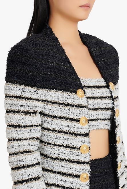 Black and white tweed spencer jacket - 8