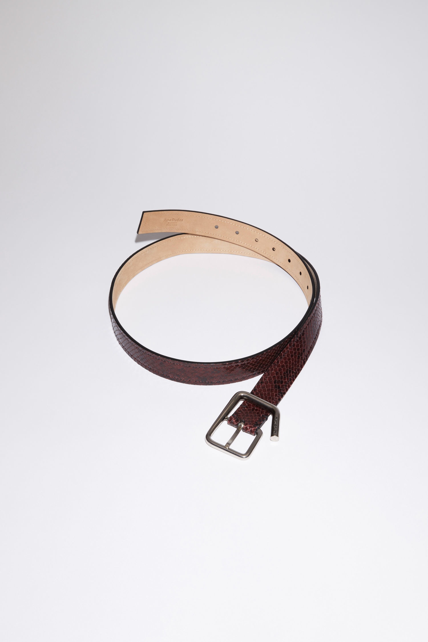Deconstructed belt - Black/burgundy - 1