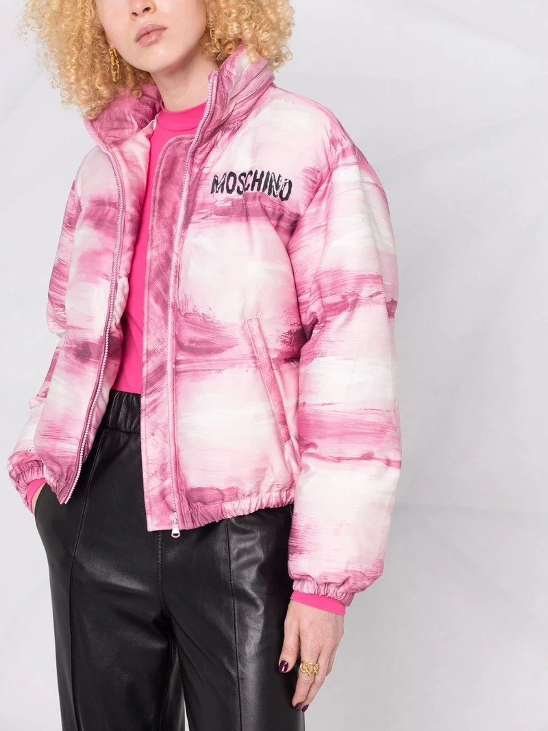brushstroke-print 부퍼 재킷 3