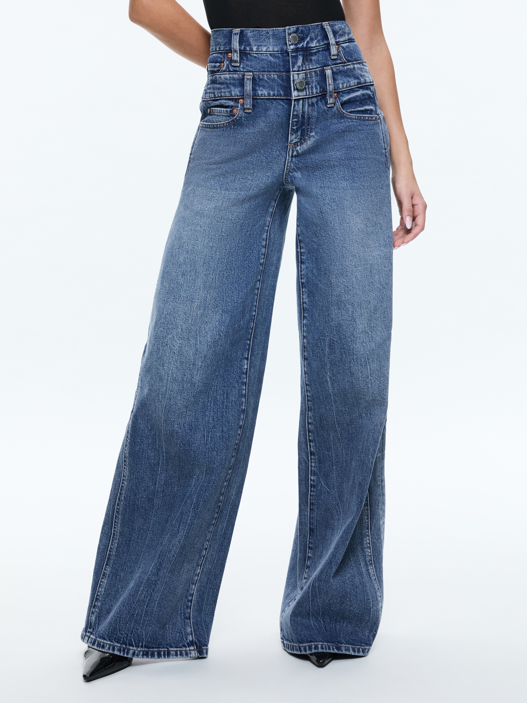 HIGH RISE DOUBLE WAISTBAND COOL JEAN - 2