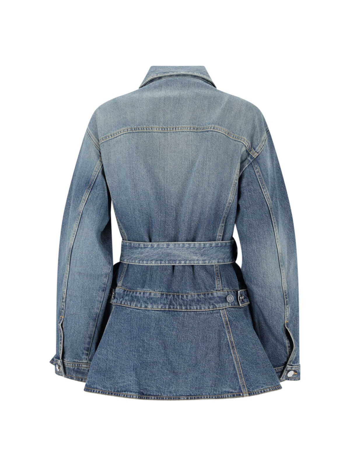 DENIM BELTED JACKET - 2