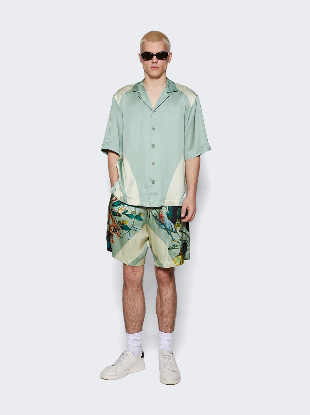 Piperi Printed Shorts Mint Green - 2