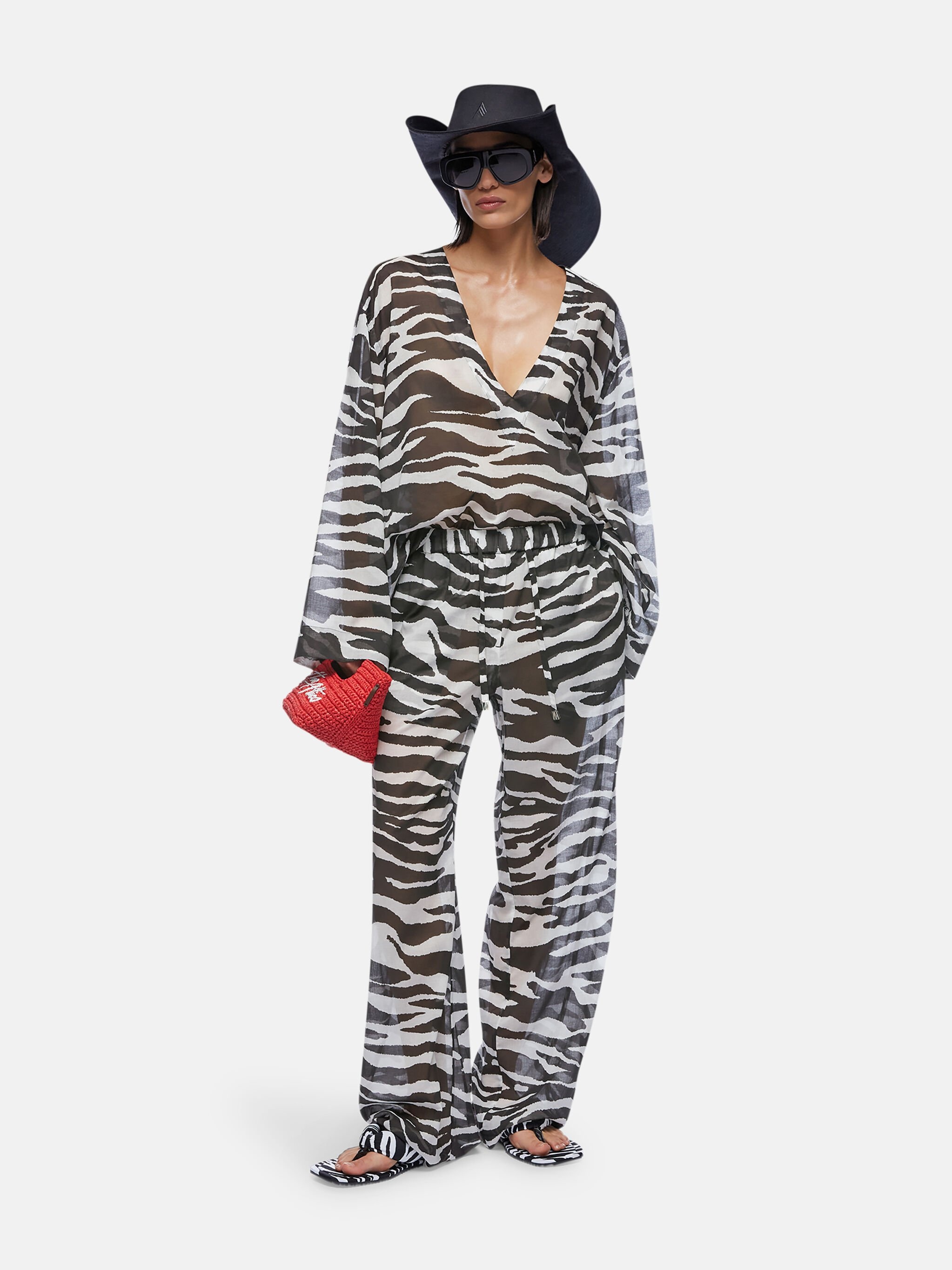 WHITE AND BLACK LONG PANT - 2