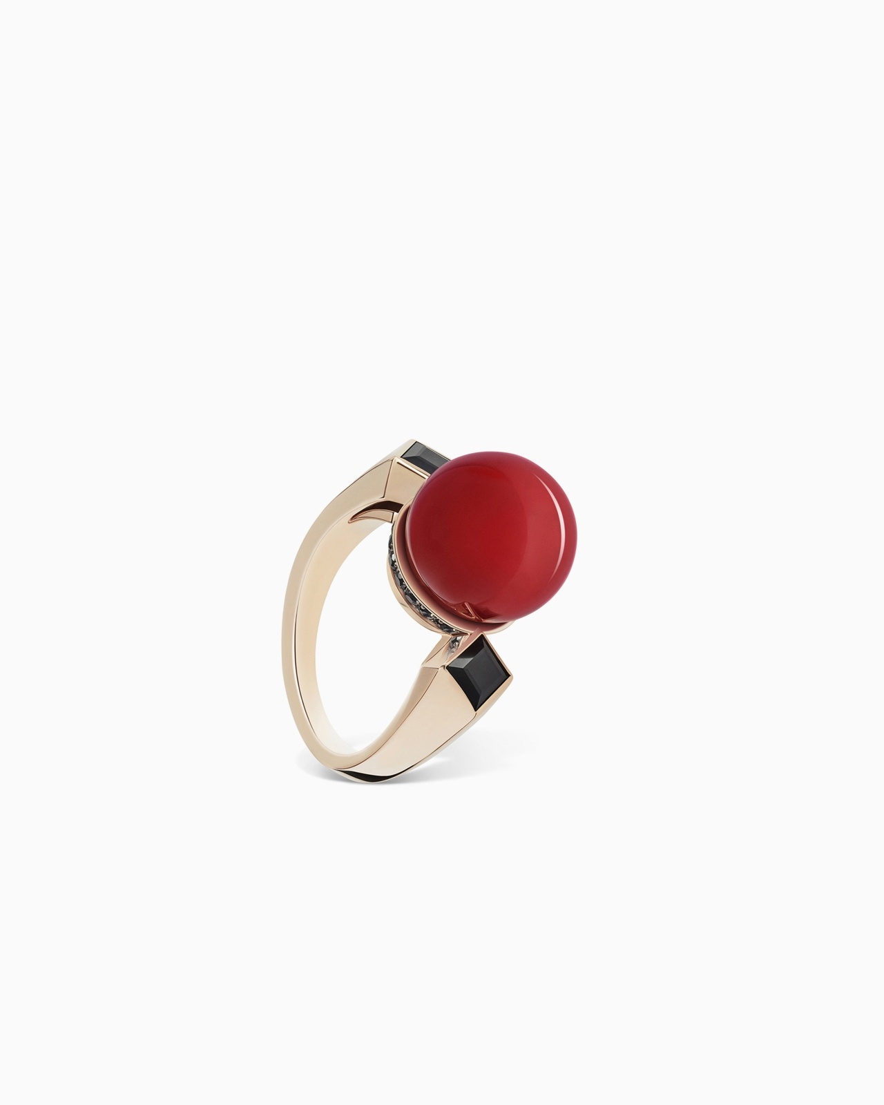 TAMARA RING IN 18K GOLD, SAPPHIRES AND CARNELIAN - 1