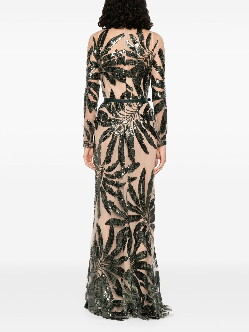 embroidered tulle maxi dress - 4