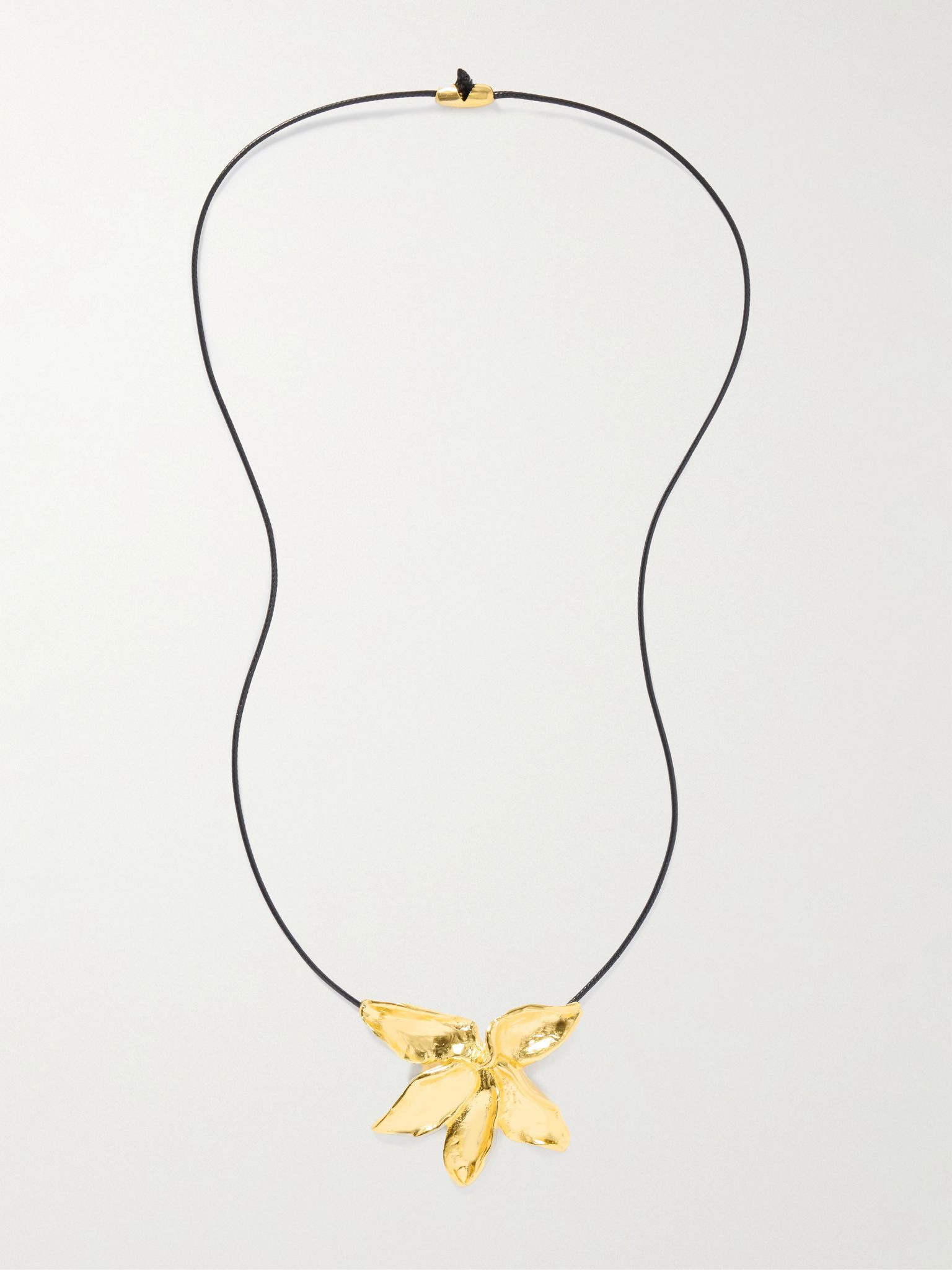 + Eden Rock St Barths Frangipanier gold-plated and cord necklace Gold - 1