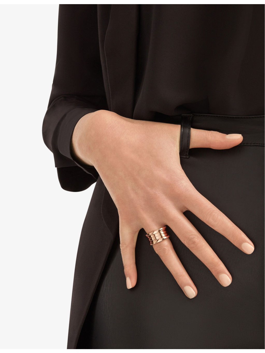 B.zero1 four-band 18ct rose-gold ring - 3