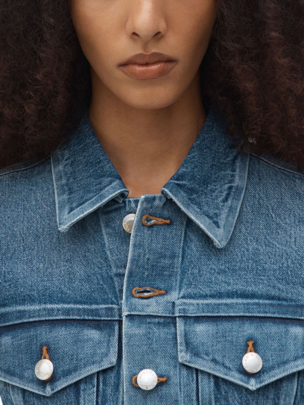 bonded-seams denim jacket - 5