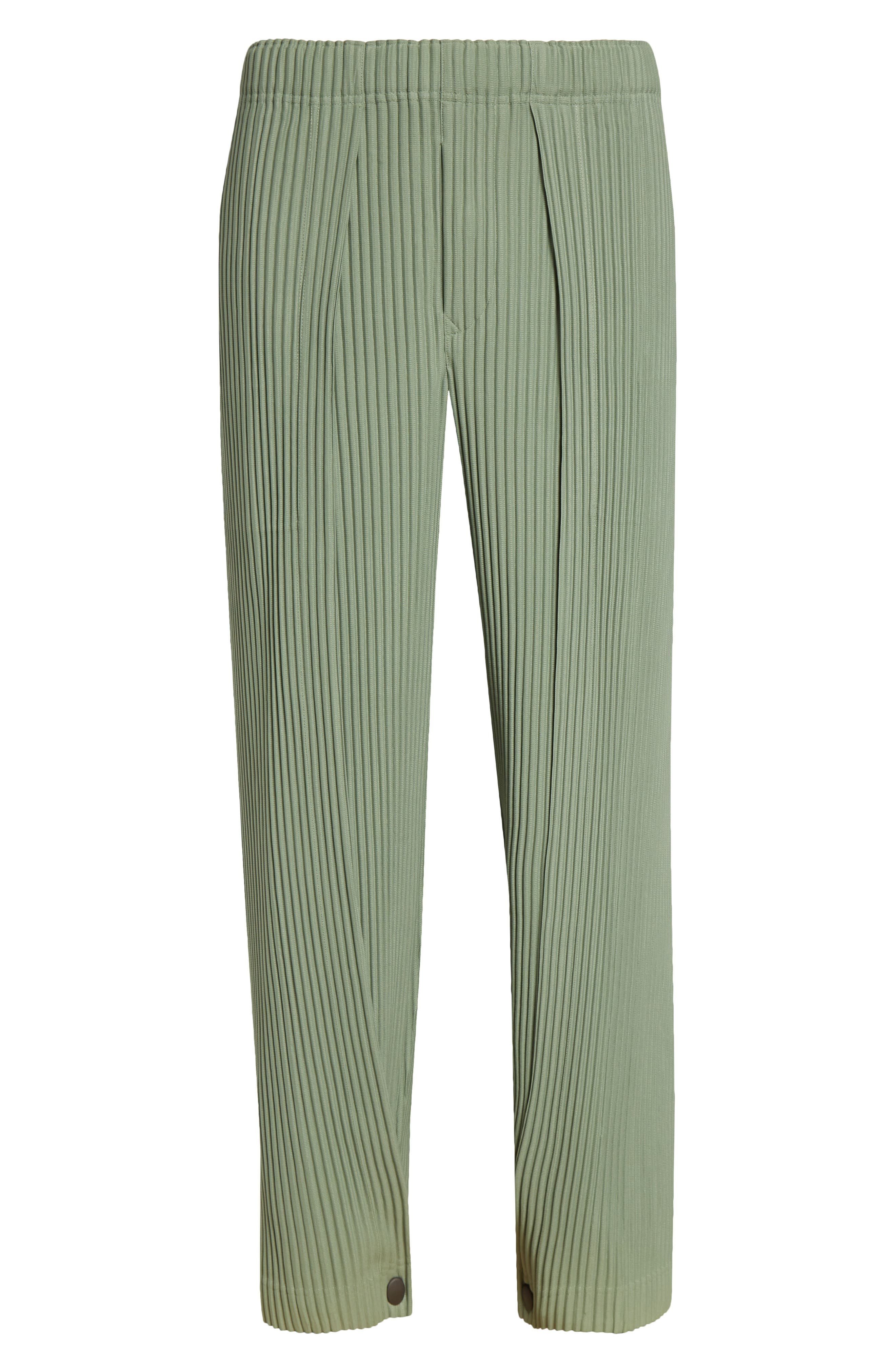 Homme Plissé Issey Miyake Bottoms 1 Pleated Straight Leg Pants in Pistachio Green at Nordstrom - 6