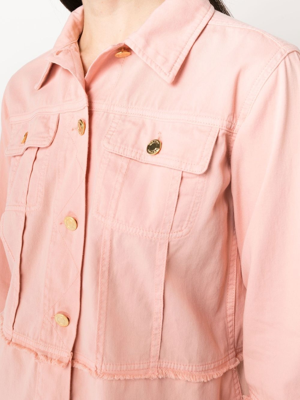 button-front denim shirt - 5