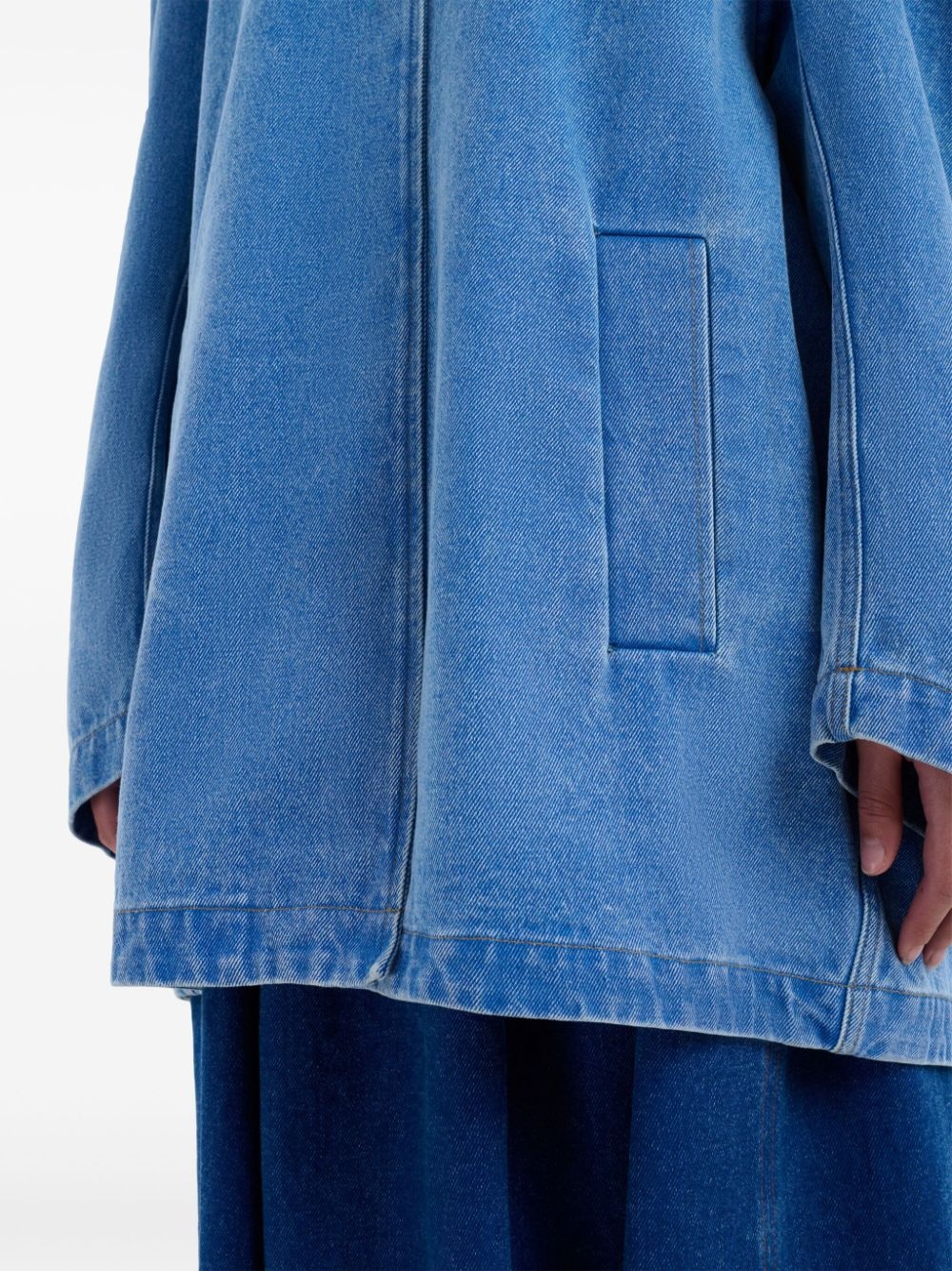 logo-appliquÃ© denim jacket - 6