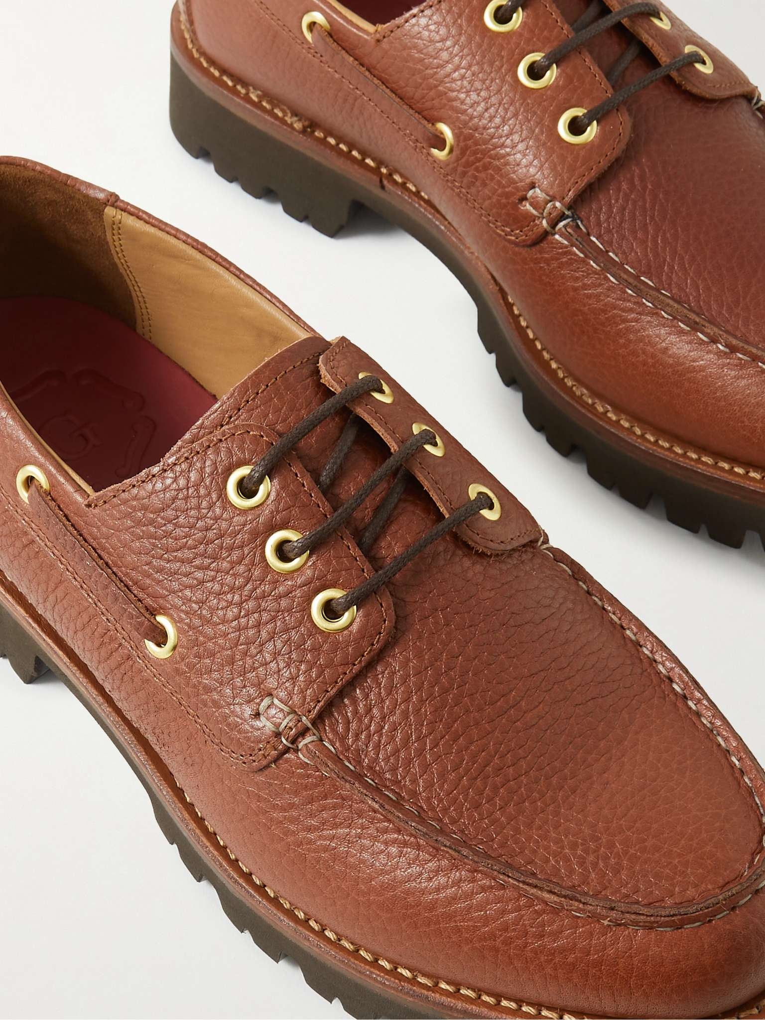 Dempsey Full-Grain Leather Boat Shoes - 6