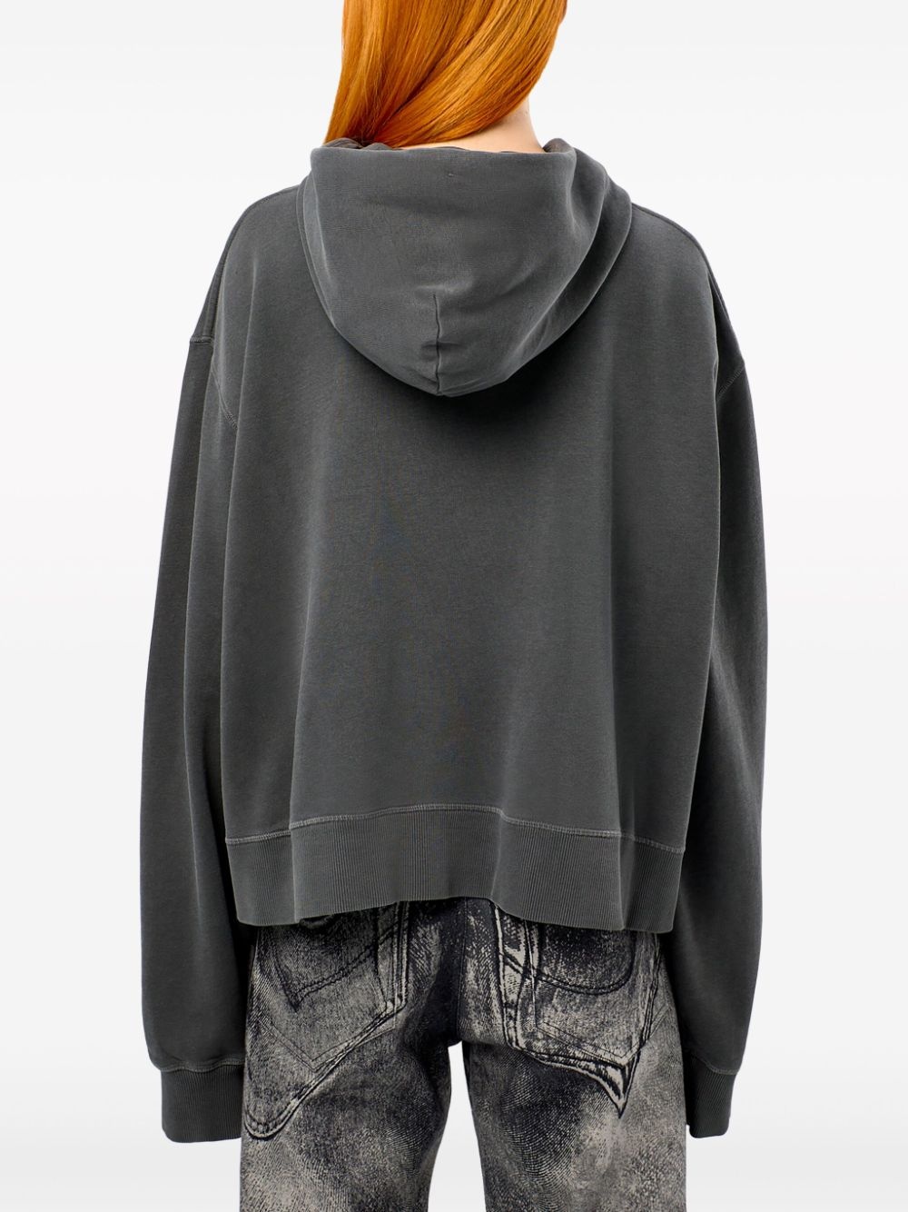 logo-embroidered cotton hoodie - 5