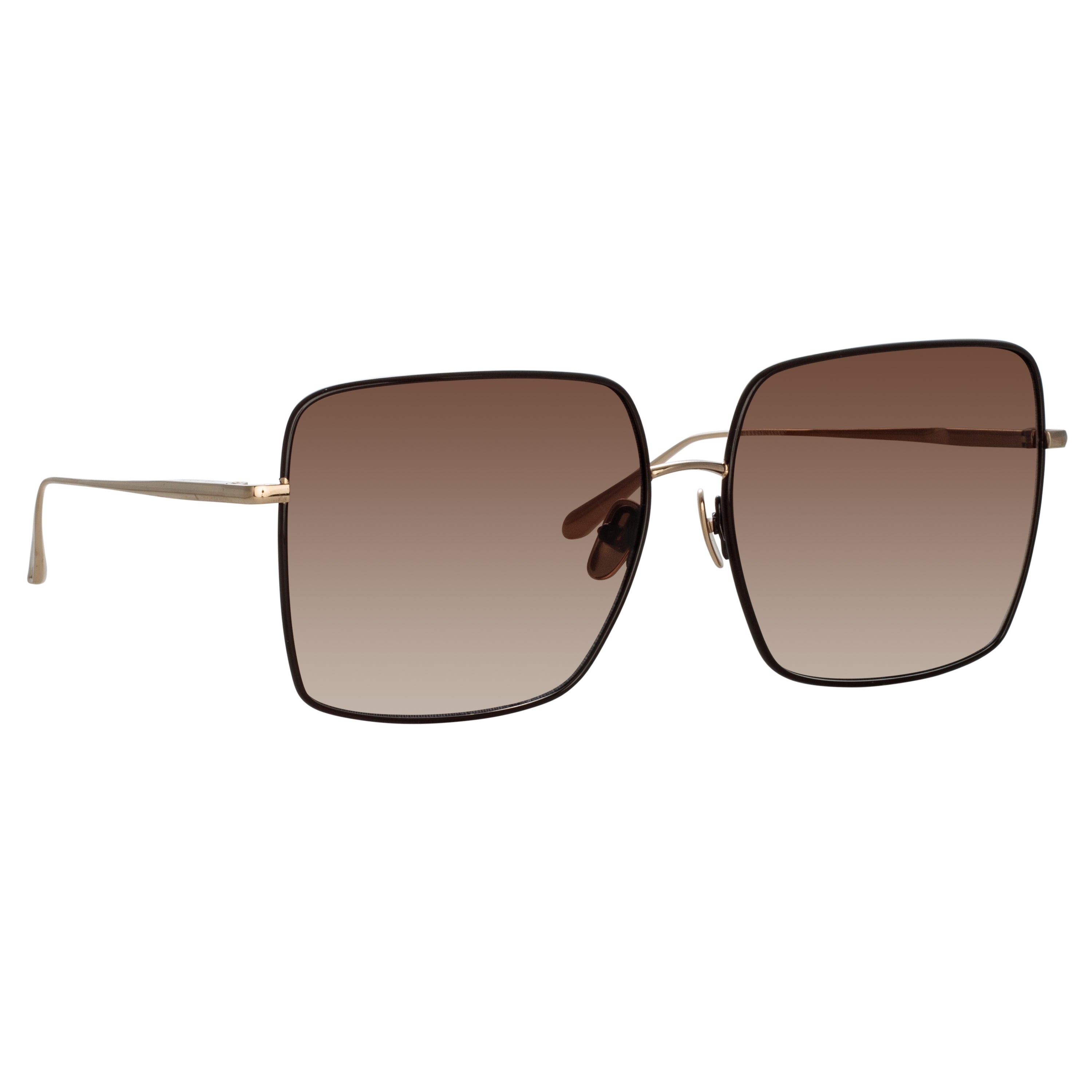 HINA SQUARE SUNGLASSES IN BROWN - 3