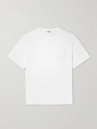 Loewe Logo-Embroidered Cotton-Jersey T-Shirt | mrporter