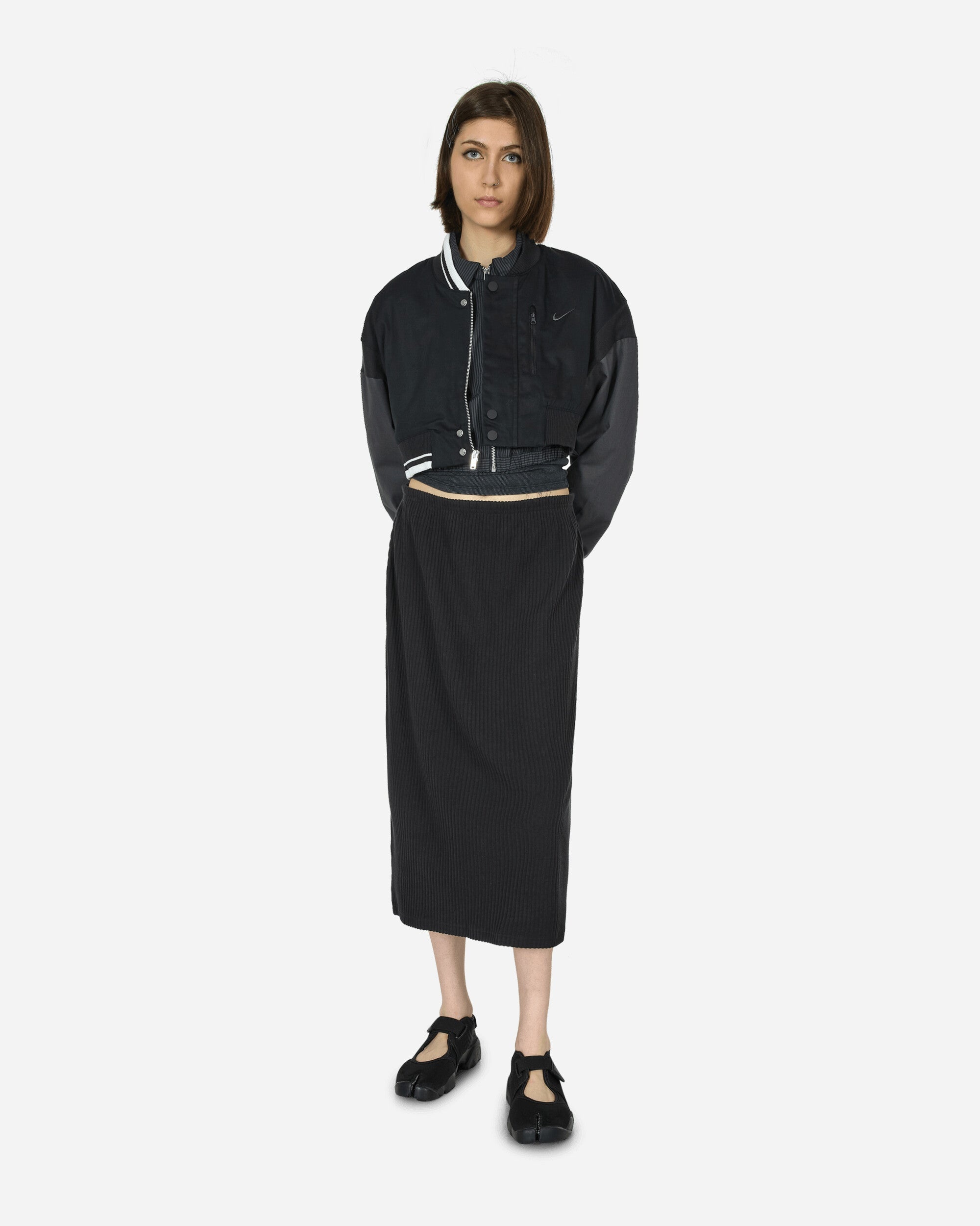 Chill Knit Ribbed Midi Skirt Black - 4