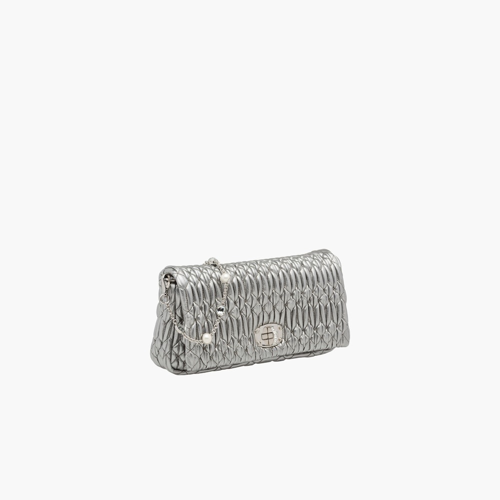 Miu Crystal Cloqué Nappa leather bag - 4