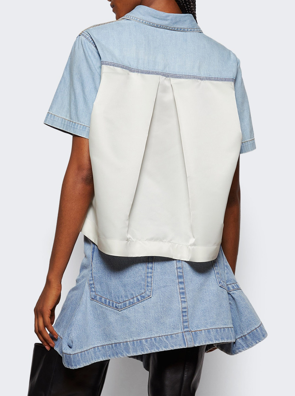 Denim Shirt Light Blue And Light Grey - 4