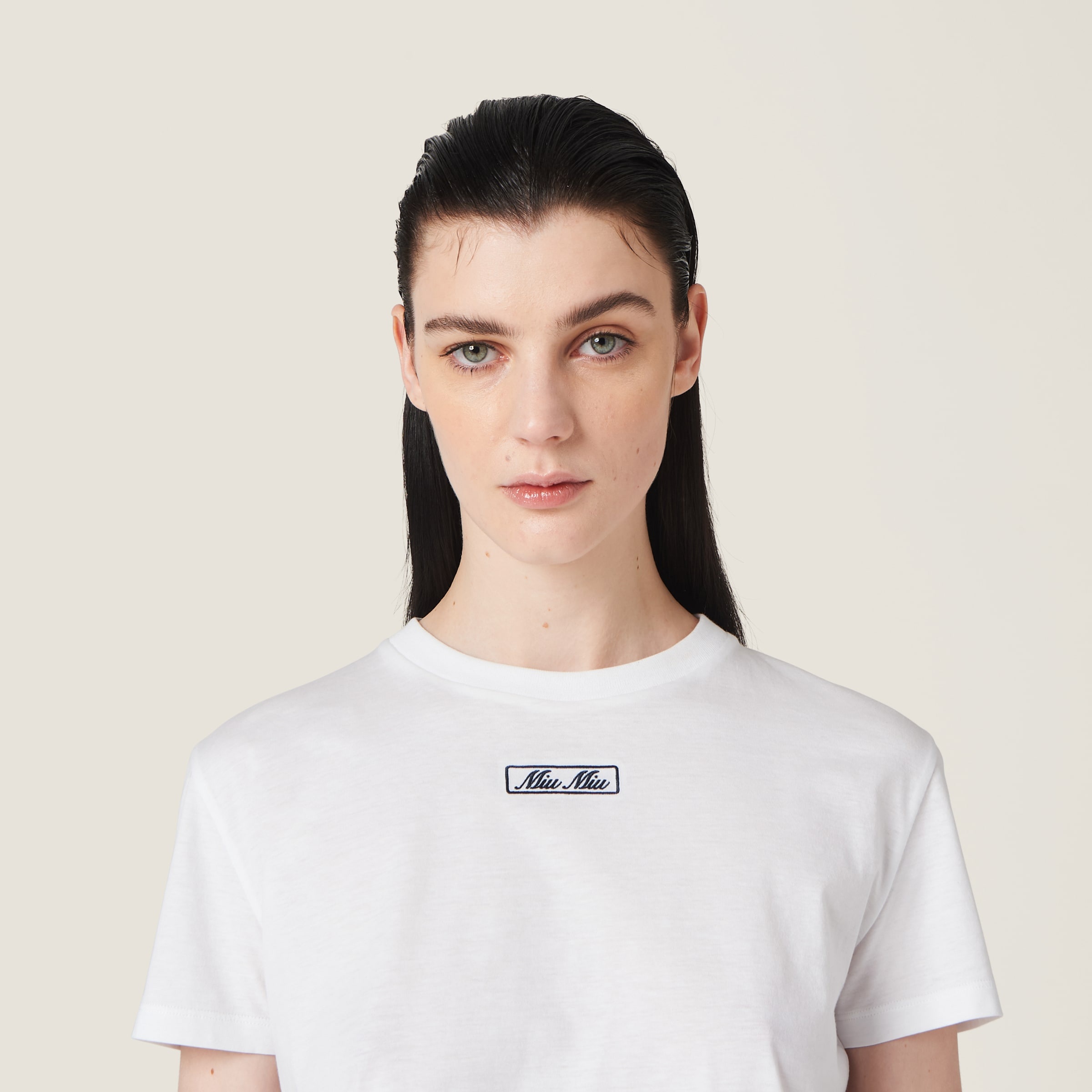 Embroidered cotton jersey T-shirt - 5