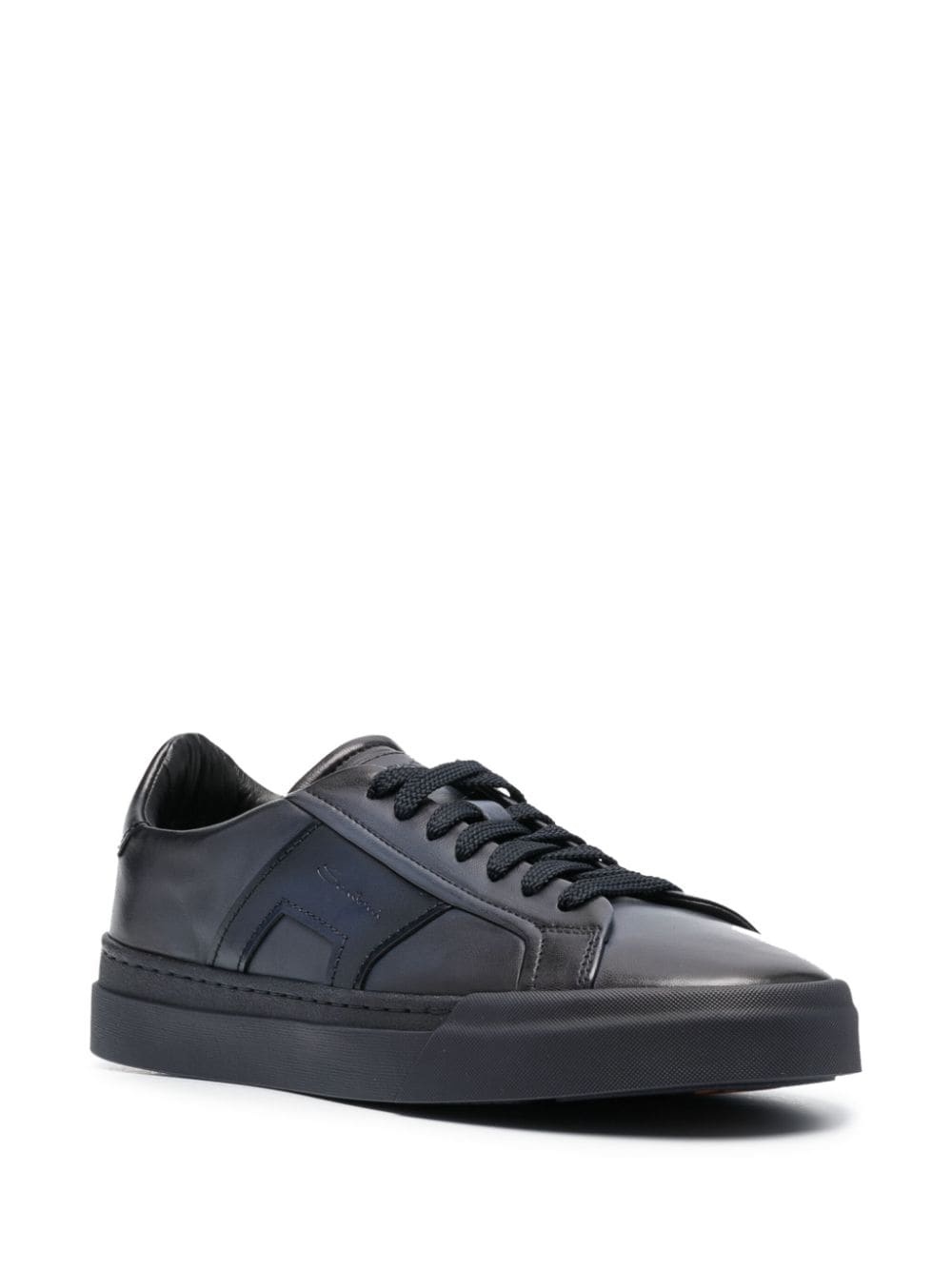 Double Buckle leather sneakers - 2