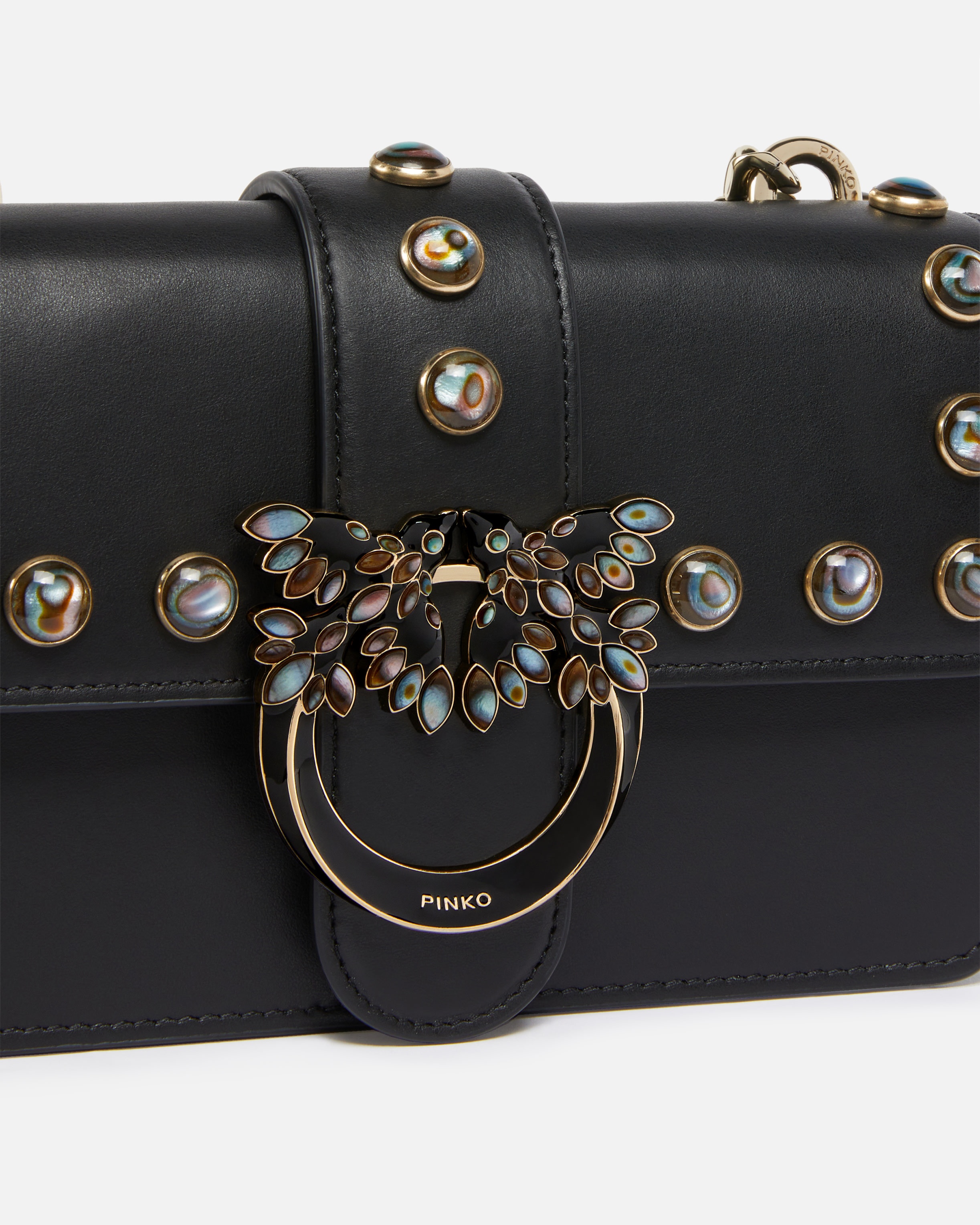 LOVE BAG CROSSBODY BAG WITH MOTHER-OF-PEARL STUDS - 3