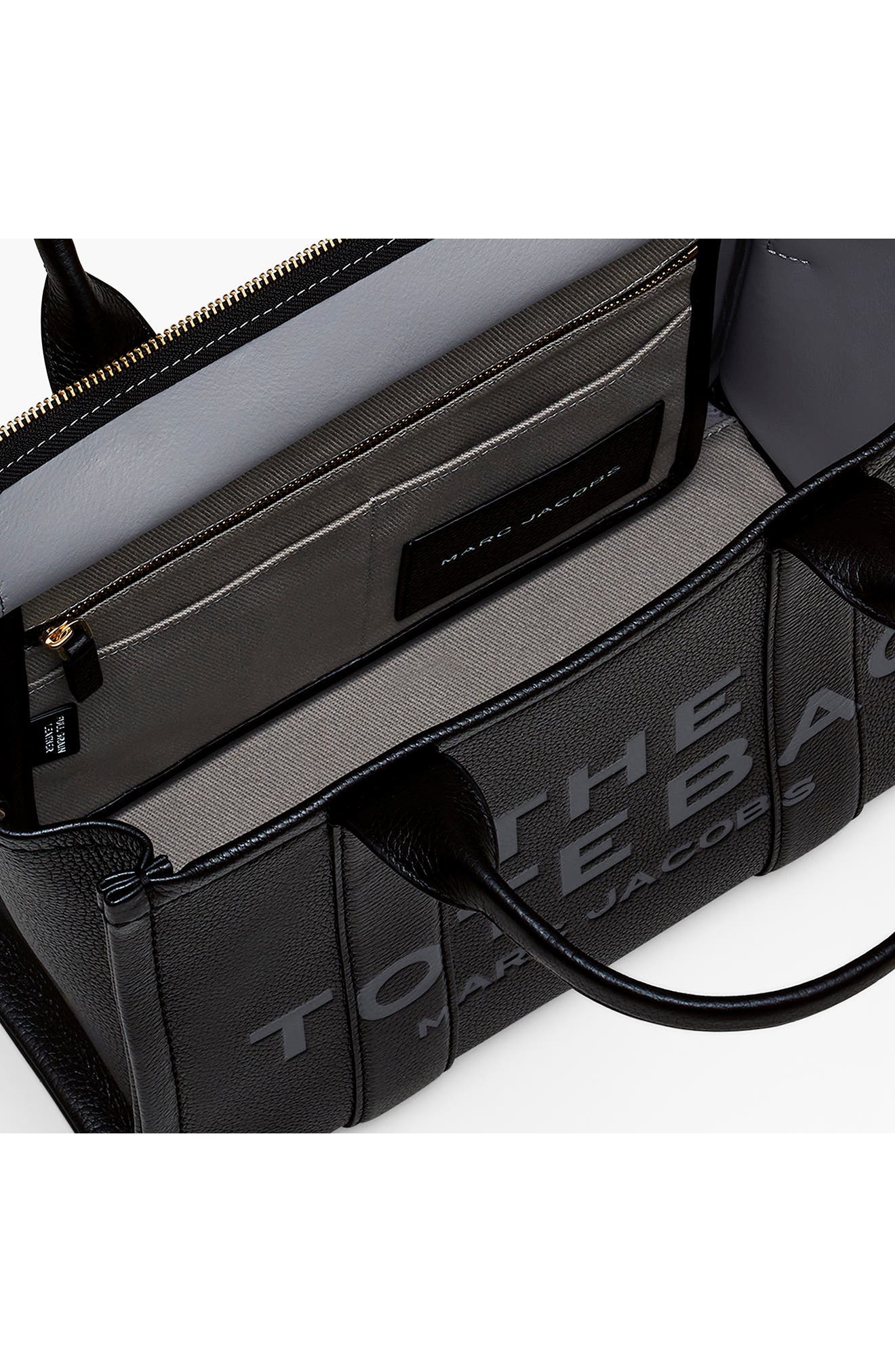 Marc Jacobs The Leather Medium Tote Bag in Black at Nordstrom - 4