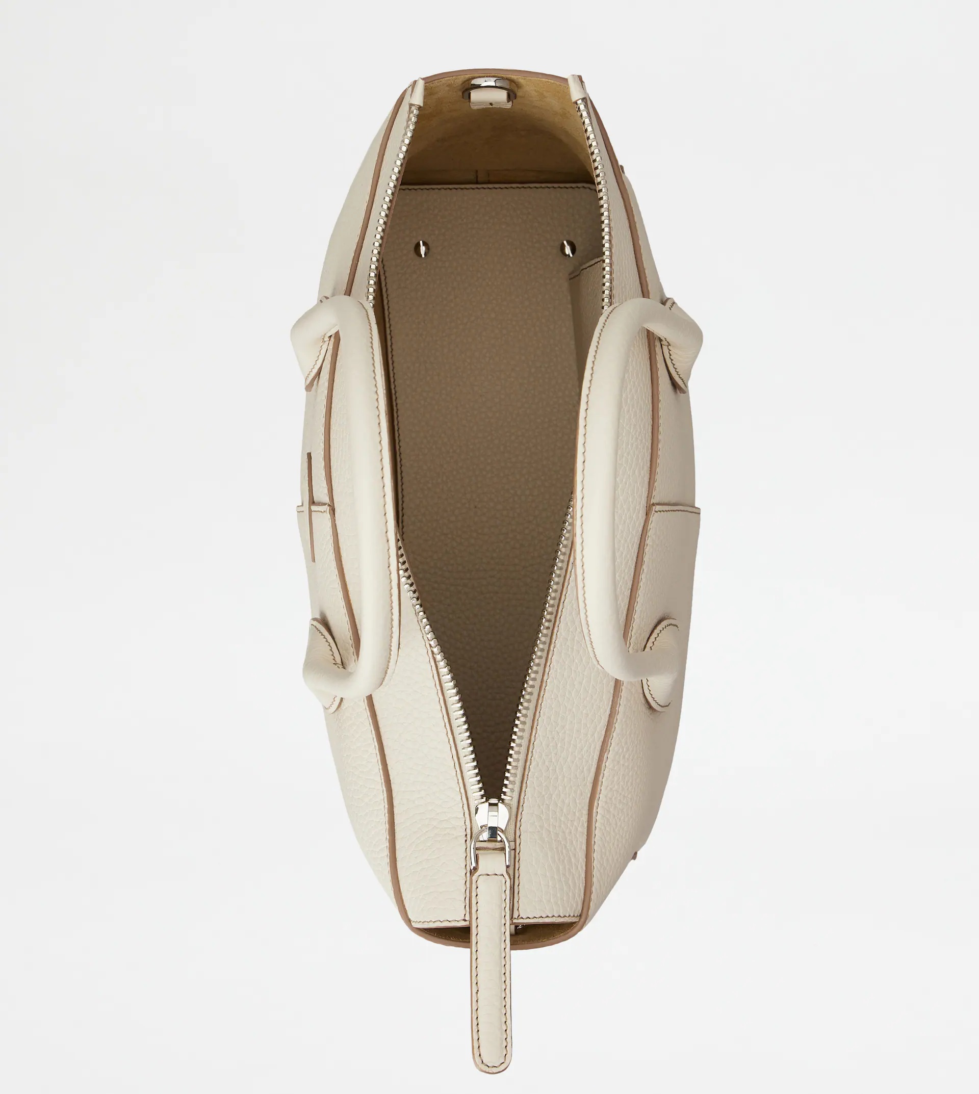 TOD'S DI BAG IN LEATHER MEDIUM - OFF WHITE - 4
