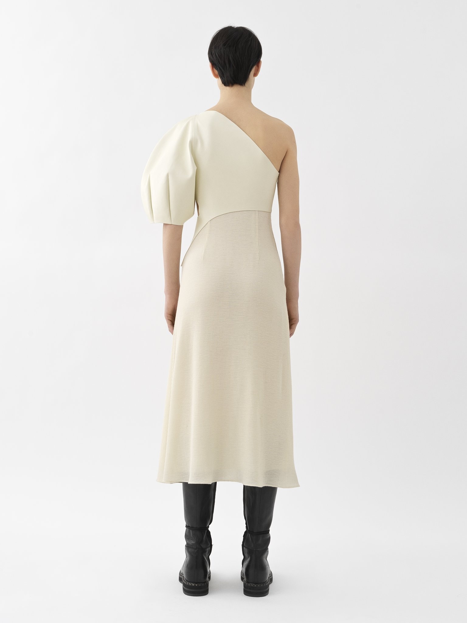 ASYMMETRICAL MIDI DRESS - 5