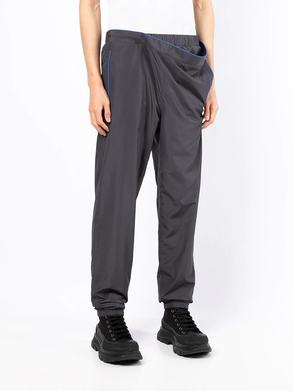 slim-fit layered trousers - 3