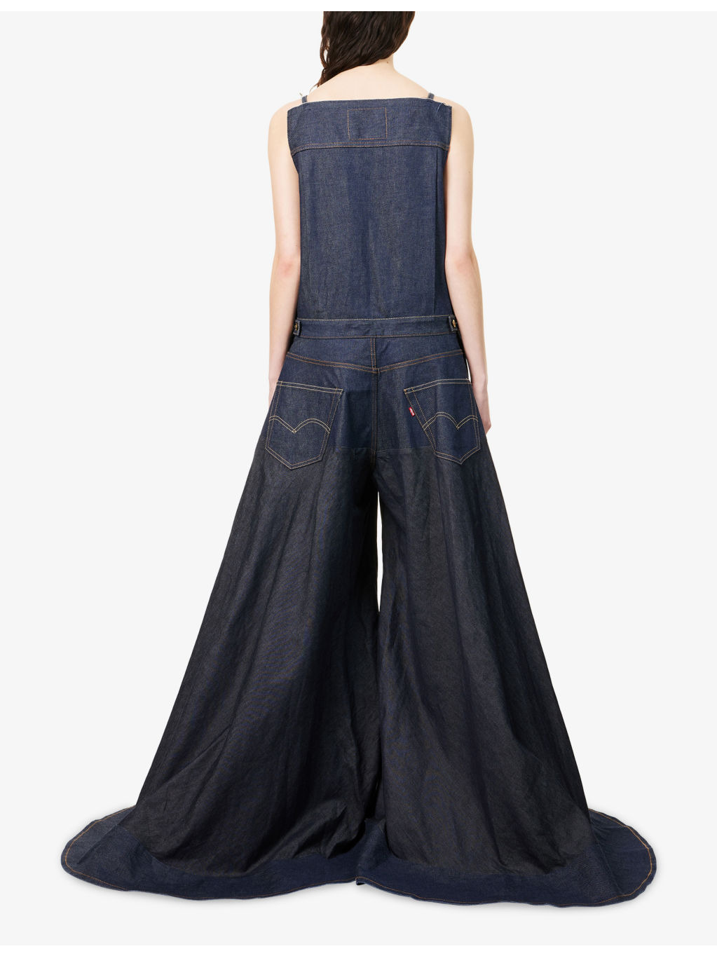 Sacai X Levi's Flared Sleeveless Denim Jumpsuit - 4