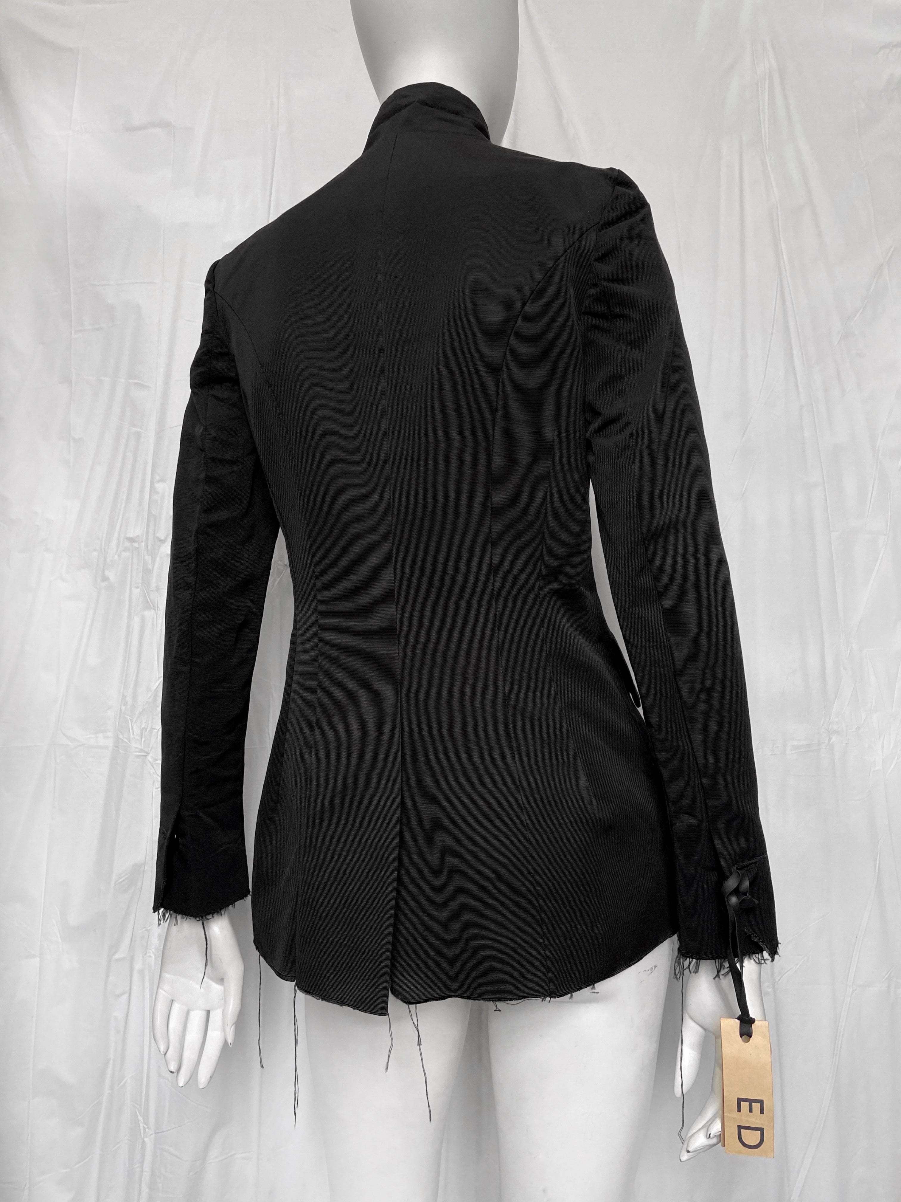 zOthers - BWNT Elena Dawson 2014 Black Classic Silk Blazer XS - 13